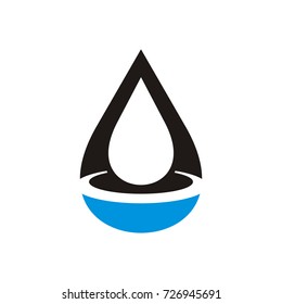 Water drop oil and gas logo design template vector