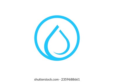 Plantilla de señalización del vector del logotipo Water Drop o Oil 