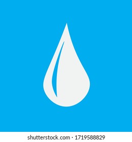 Water drop on background. Vector drawing.