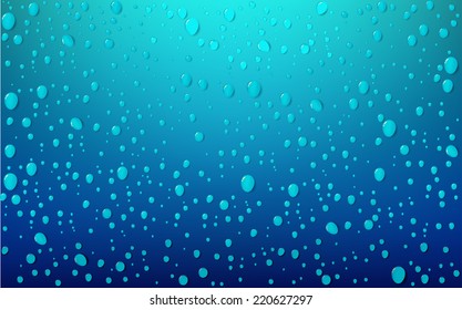 Water Drop On Blue Background