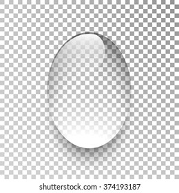 Water drop on transparent background. Vector illustration.