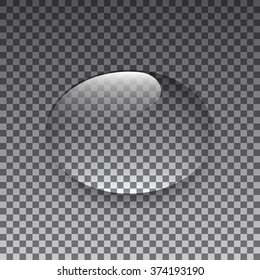 Water drop on transparent background. Vector illustration.