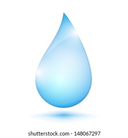 Water drop on white background, vector eps10 illustration