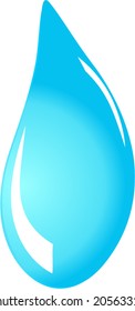 El agua cae sobre fondo blanco