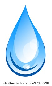 water drop on white background