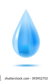 Water drop on white. Vector illustration