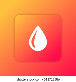 Water Drop orange bright app ui/ux Icon / Logo design