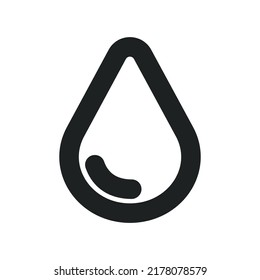 Water Drop with Outline Icon