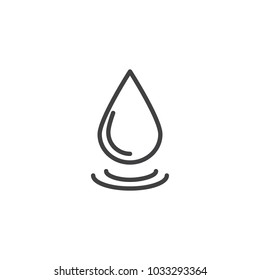Water drop outline icon. linear style sign for mobile concept and web design. Droplet simple line vector icon. Symbol, logo illustration. Pixel perfect vector graphics