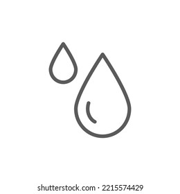 Umriss-Symbol für Wassertropfen lineares Stilzeichen für mobiles Konzept und Webdesign. Wassertropfen einfache Linie Vektorsymbol. Symbol, Logo-Abbildung. Pixel perfekte Vektorgrafik