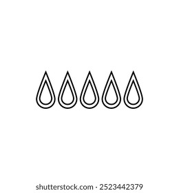 Icono de contorno de gota de agua. signo de estilo lineal para concepto móvil y Diseño web. Gotas de lluvia icono de Vector de línea simple. símbolo, ilustración de logotipo. Gráficos de Vector perfecto de píxeles