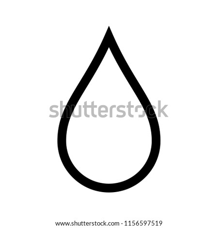 Water drop outline icon, Raindrop, Liquid drop, vector illustration