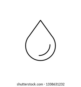 Water drop outline icon. Vector illustration