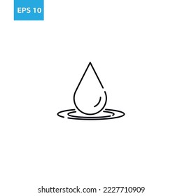 Water drop outline icon Vector illustration