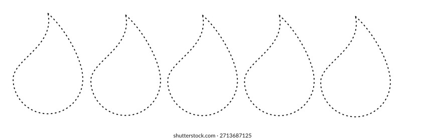Ilustração do padrão de contorno de gota de água