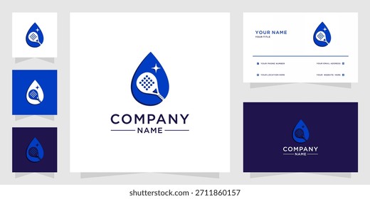 Raquete de punho de água logotipo e cartão de visita