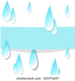 Water drop pattern. Text can be added. Vector illustration