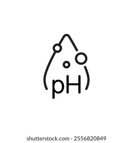 water drop and ph concept. drop and ph logo