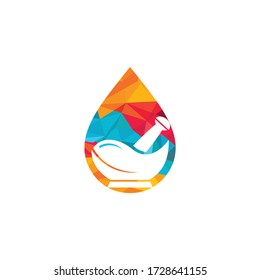 Water drop pharmacy vector logo design.