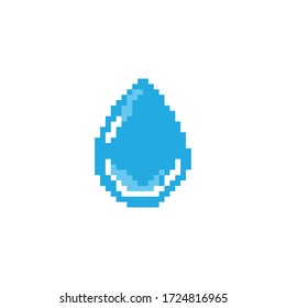 water drop pixel art design Logo Template vector 