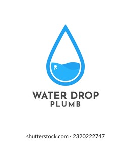 Concepto de diseño de logotipo de gota de agua