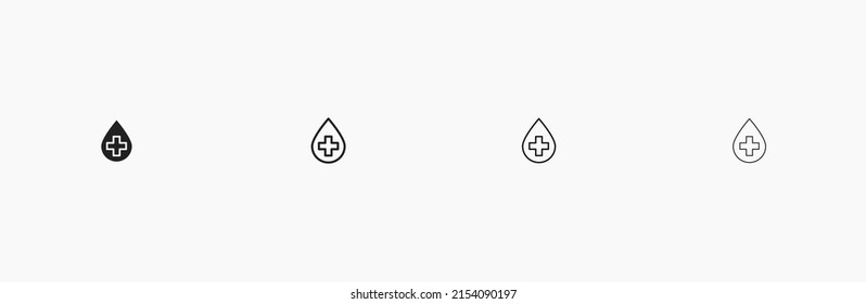 Abandono de agua más vector de material de icono de línea. Ilustración del icono
