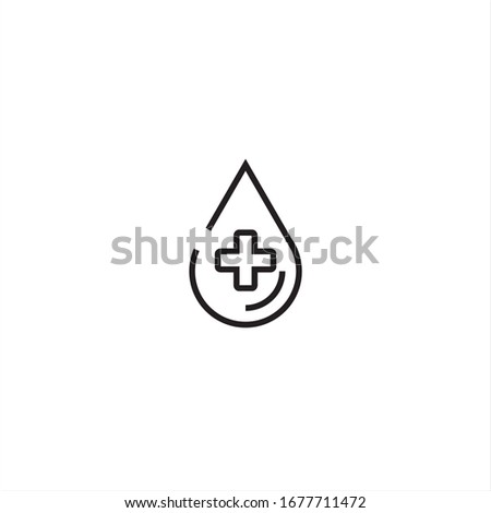  Water drop plus  logo icon design  Vector Image , plus water  logo design template inspiration vector image