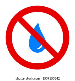 No Water Sign On White Background Stock Vector (Royalty Free ...