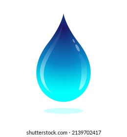 Water drop pure clear drop illustration