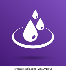 water drop rain vector droplet icon fluid clean design.