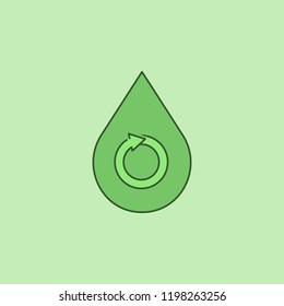 Water drop - renewable concept icon