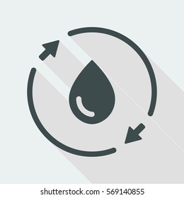 Water drop - renewable concept icon