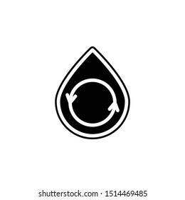 water, drop, revers icon. Simple glyph, flat vector of water icons for UI and UX, website or mobile application