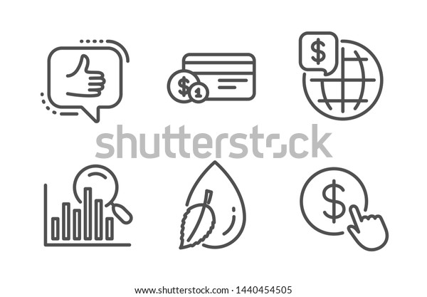 Water Drop Search Payment Method Icons Stock Vector Royalty Free