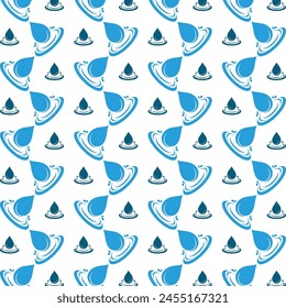 Water drop sensitive trendy multicolor repeating pattern vector illustration design