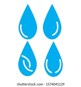 Water Drop Set logo Icon Stock Vetor
