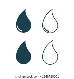 Water drop set. Logo Template  