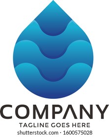 water drop shape blue color