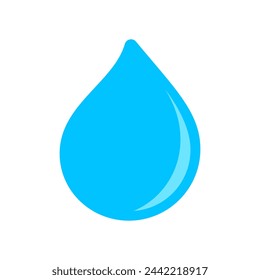 water drop shape, water flat droplet for graphic