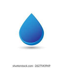 Water drop shape. Flat style isolated on white background.