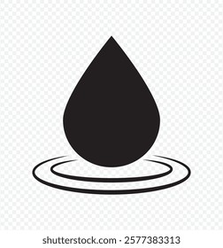Water drop shape icon set. Blood icon symbol silhouette. Various shapes of water drops, water and rain simple icon. Plumbing logo. Blood or oil drop. Vector illustration