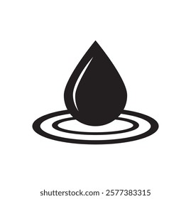 Water drop shape icon set. Blood icon symbol silhouette. Various shapes of water drops, water and rain simple icon. Plumbing logo. Blood or oil drop. Vector illustration