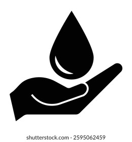 Water drop shape icon set. Blood icon symbol silhouette. Various shapes of water drops, water and rain simple icon. Plumbing logo. Blood or oil drop. Water drop on hand . Design eps 10. 