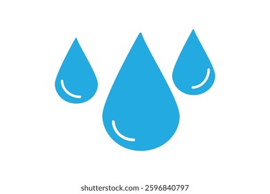 Water drop shape icon set. Blood icon symbol silhouette. Various shapes of water drops, water and rain simple icon. Plumbing logo. Blood or oil drop. Vector illustration