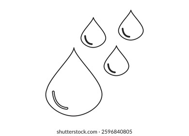 Water drop shape icon set. Blood icon symbol silhouette. Various shapes of water drops, water and rain simple icon. Plumbing logo. Blood or oil drop. Vector illustration