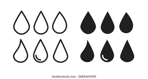 Icono de forma de gota de agua símbolo de Vector simple