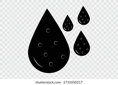 Iconos de forma de gota de agua Vector. Trazo editable. signo de estilo lineal para uso Diseño web