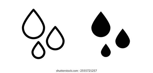 Water drop shape icons for web ui designs
