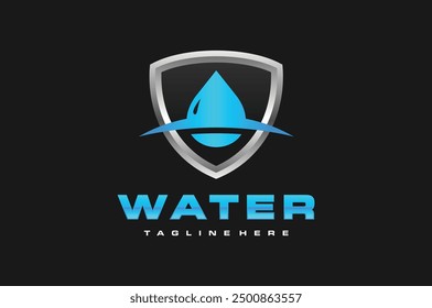 water drop shield strong logo