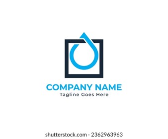 Water Drop with Shopping Bag Logo Concept sign symbol icon Element Design. Store, Shop Logotype. Vector illustration template